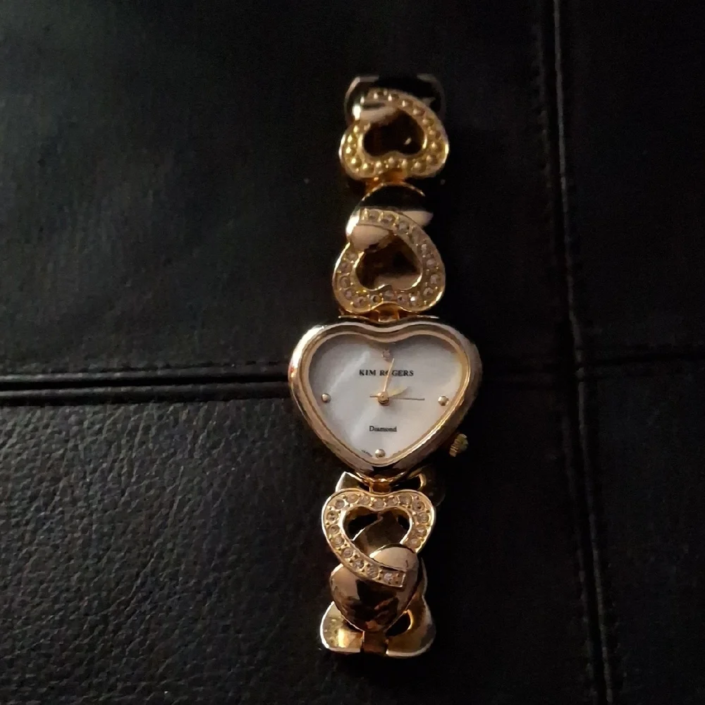 Gold Heart-Shaped Women's Watch